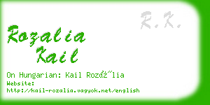 rozalia kail business card